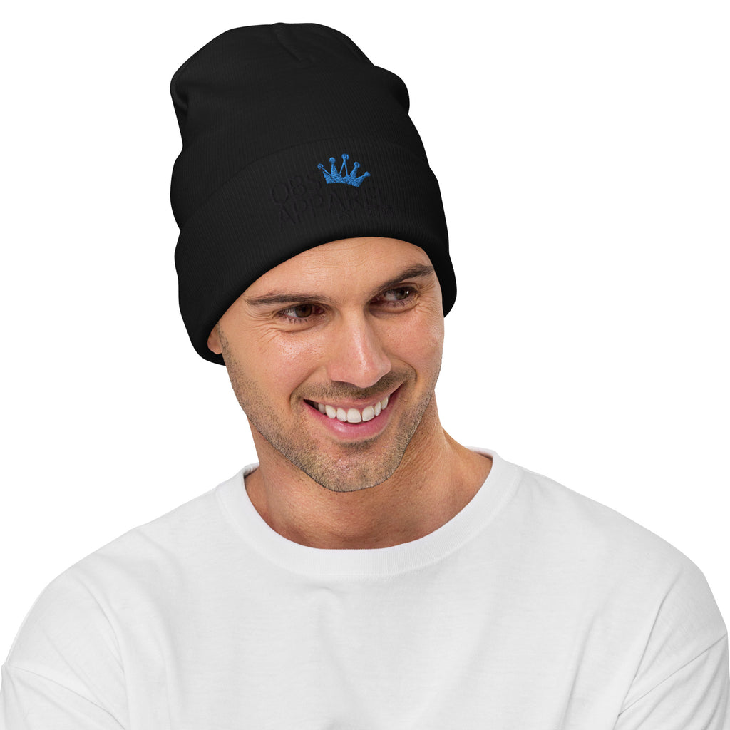 Embroidered OBS APPAREL Beanie, black logo
