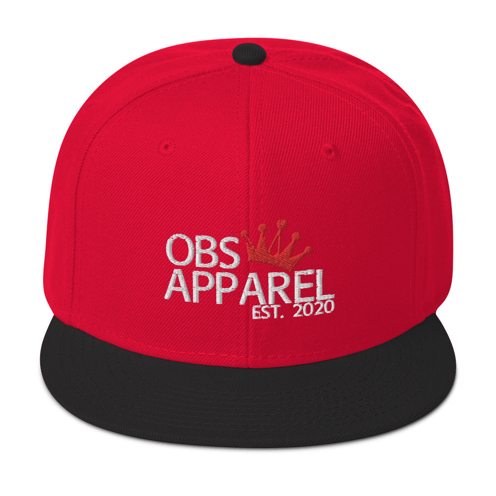 Obs Apparel snapback white/red