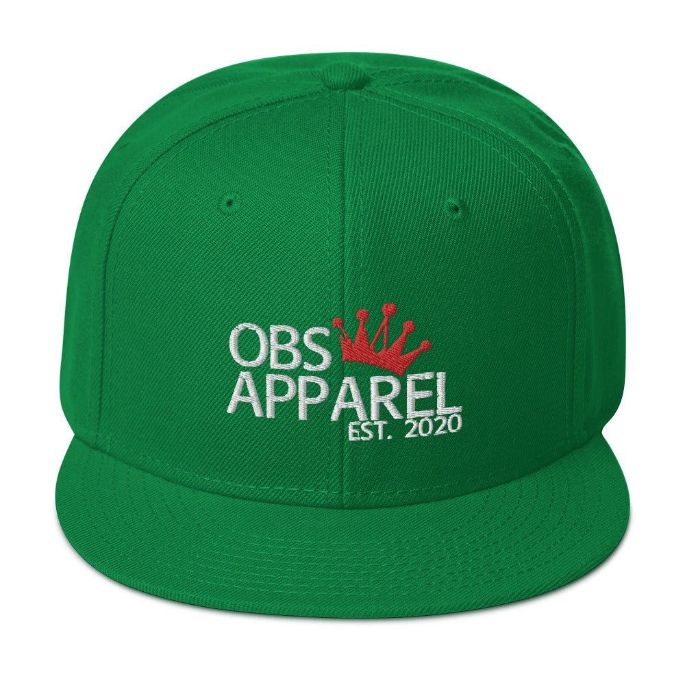 Obs Apparel snapback white/red