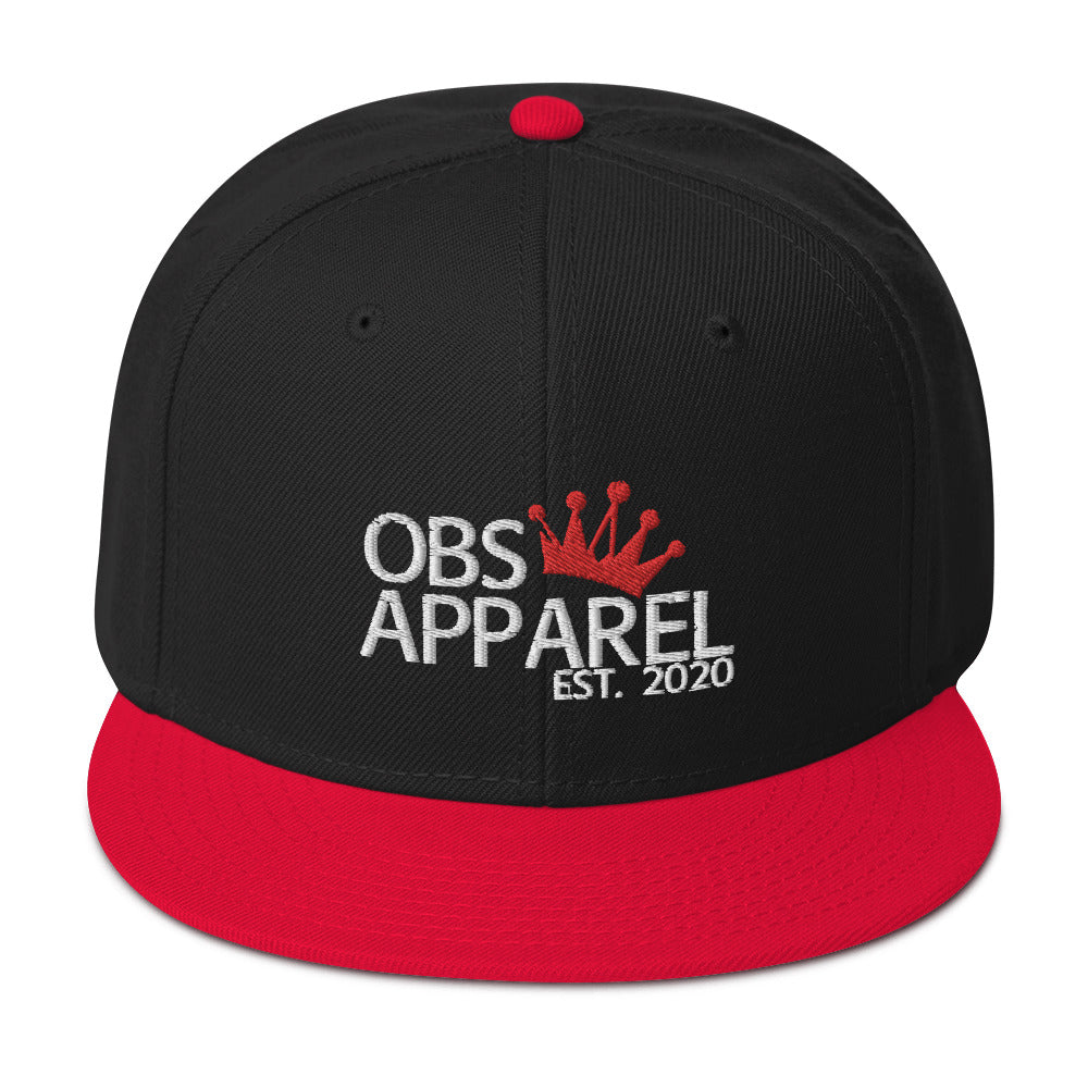 Obs Apparel snapback white/red
