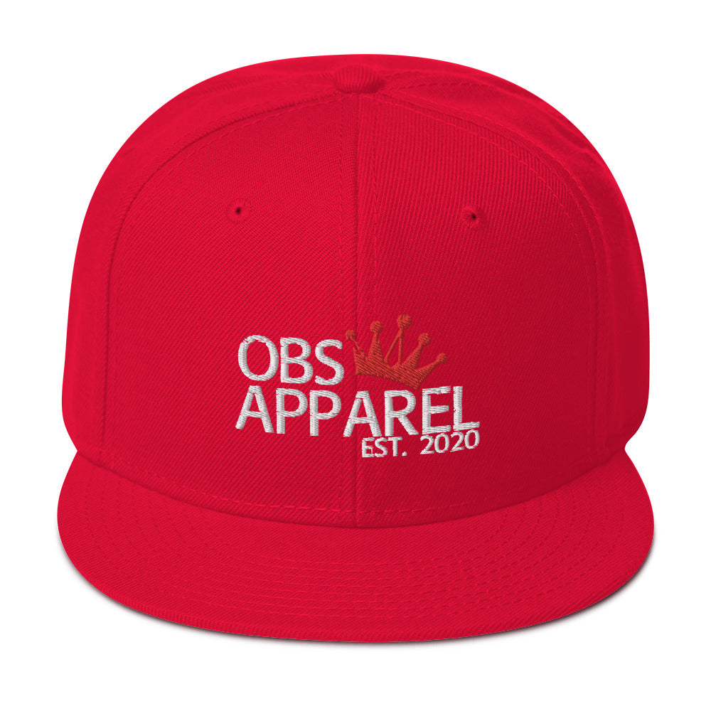 Obs Apparel snapback white/red