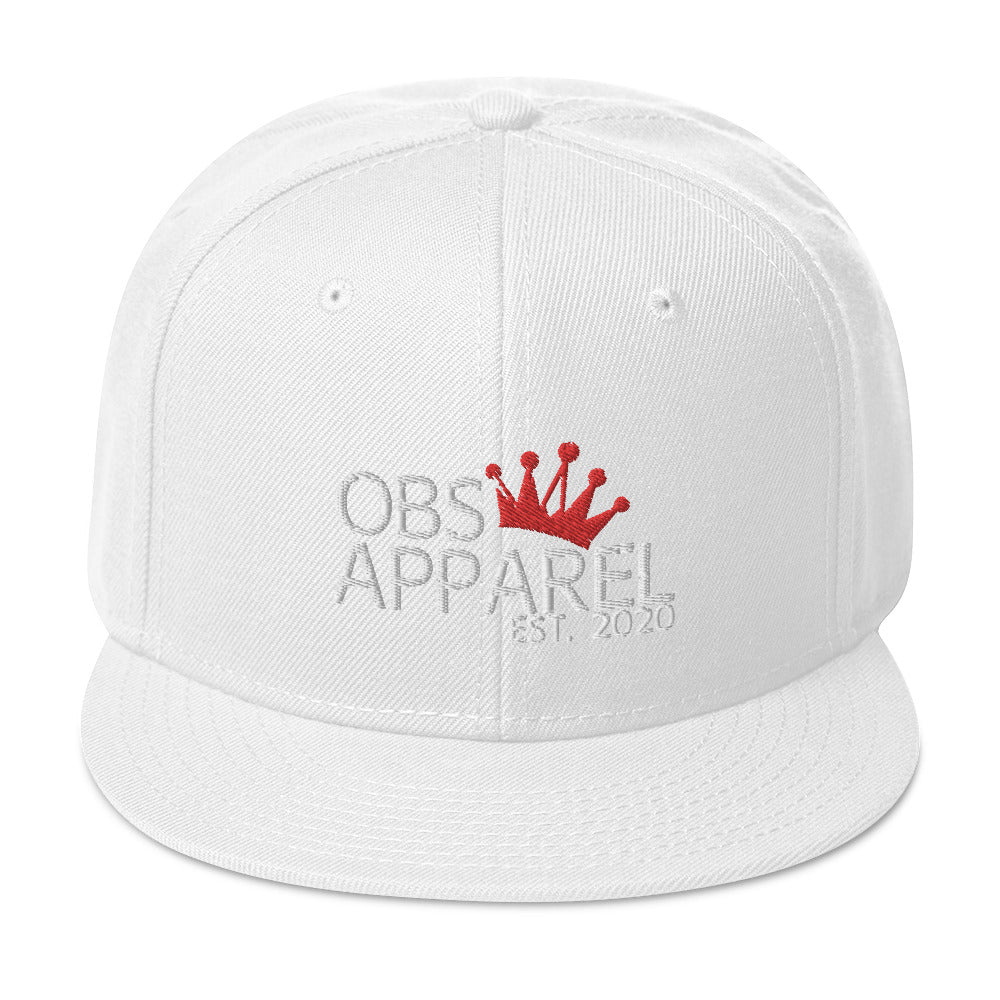 Obs Apparel snapback white/red